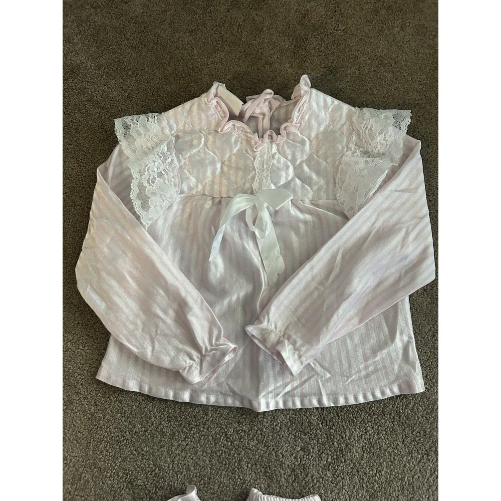 Vintage 80s/90s Edie Bee Silk Like 2 Pc Set Size Kids 6 Made In USA